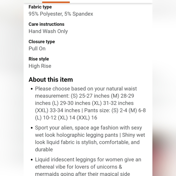 Rainbow High Waist Irredescent Silver Leggings NWT Sz. M - Picture 10 of 11